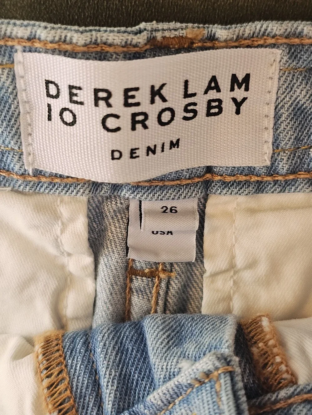 Derek Lam 10 Crosby Denim Mini Skirt With Trouser Pockets Size 26